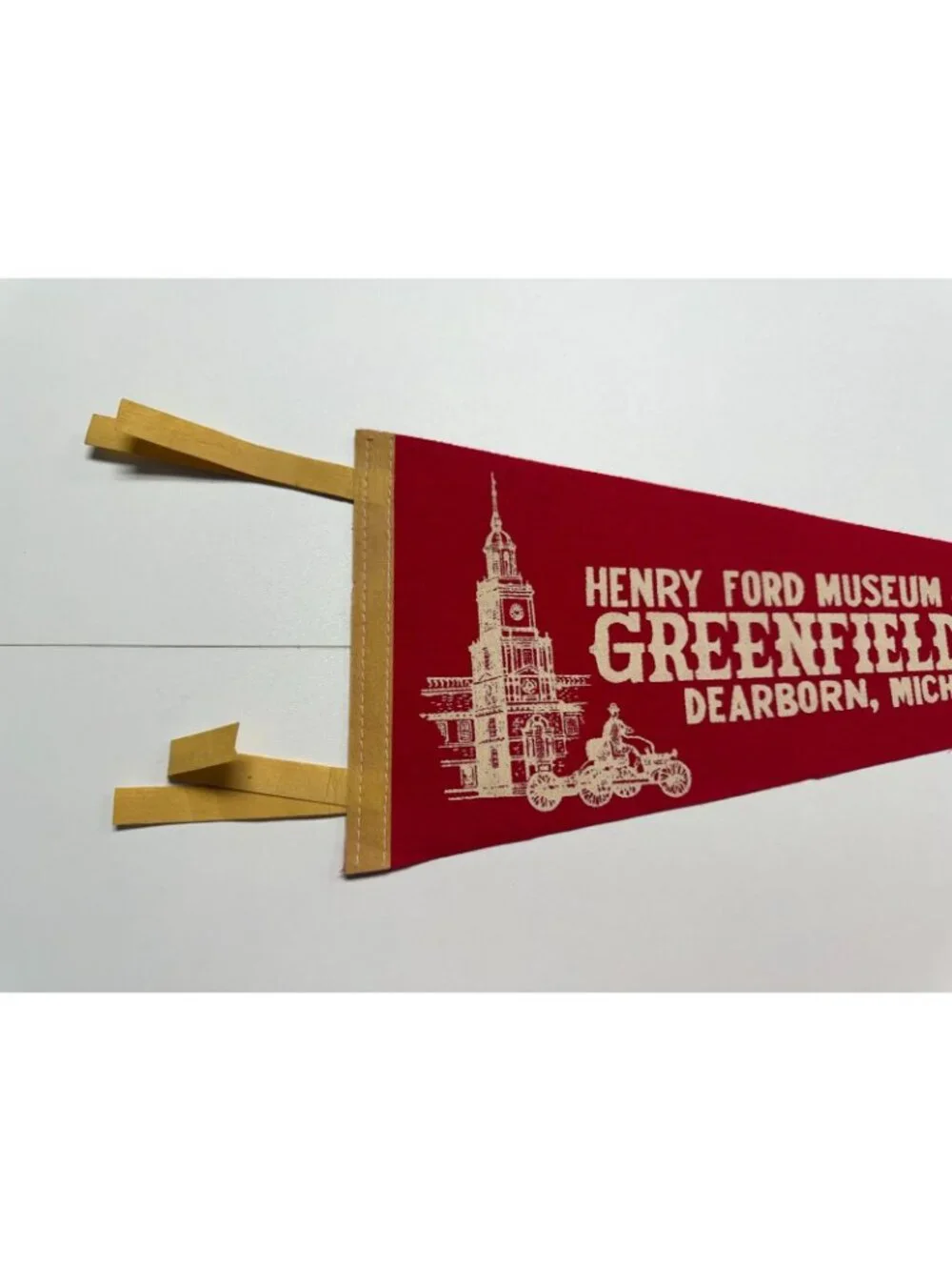 Vintage Henry Ford Museum and Greenfield Village Dearborn, Michigan pennant